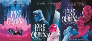 Обложки томов 1-3 вебтуна "Lore Olympus".