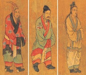 Изображения послов Когурё, Пэкче и Силла, основанные на древнекитайских исторических записях.
